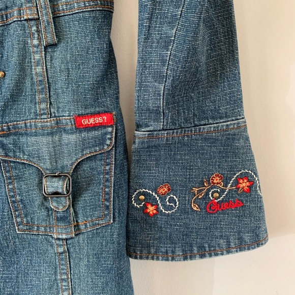 Vintage Guess Youth Denim Trench Coat - Picture 2 of 6